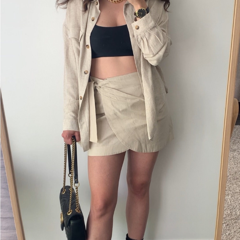 ASOS Linen Beige Button Up - Picture 3 of 5